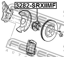 Ступица в сборе CADILLAC SRX 2010-2016 3282-SRXIIMF 3282-SRXIIMF FEBEST