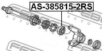 Подшипник привода колеса AS-385815-2RS AS-385815-2RS FEBEST