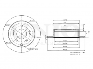 Диск тормозной задний BRD-20314 UNIO