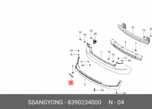 Катафот SSANGYONG Actyon (10-) бампера заднего правый OE 8390234000 SSANG YONG