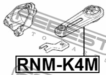Опора двигателя RNM-K4M RNM-K4M FEBEST