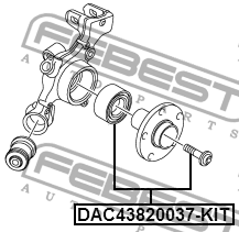 Подшипник ступицы DAC43820037-KIT DAC43820037-KIT FEBEST
