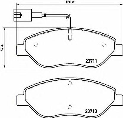P23145 колодки дисковые передние!\ Alfa Romeo Mito, Fiat Bravo 07> P23145 BREMBO