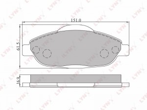 Колодки тормозные дисковые передние BD-6102 LYNXAUTO