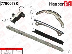 Комплект цепи ГРМ NISSAN Navara YD25DDTi 02-08 77B0073K 77B0073K MASTER KIT