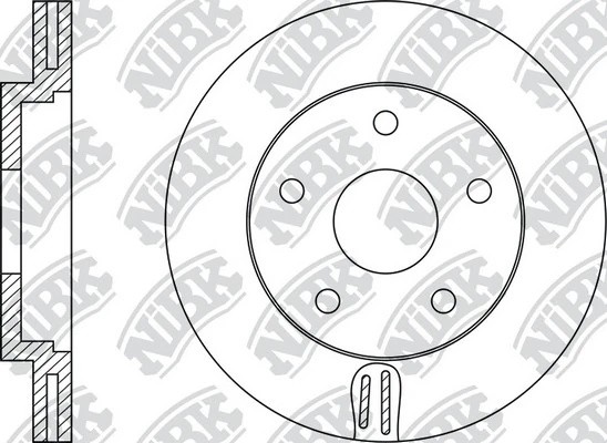 Диск тормозной AUDI 100 91/A4 9508/A6 9505/VW PASSAT 9700 передний RN1050 RN1050 NIBK