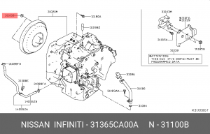 гайка!\ Nissan 31365-CA00A NISSAN