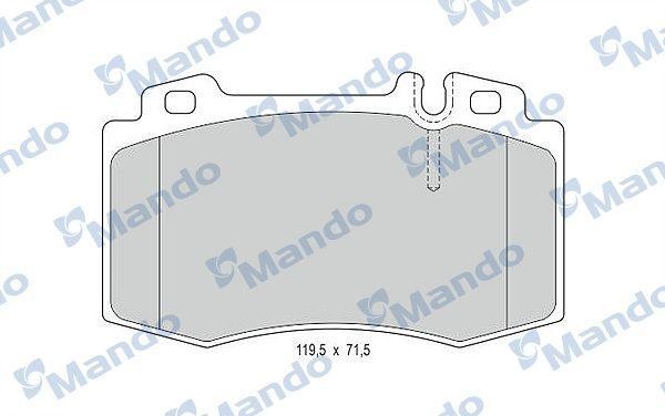 Колодки тормозные MERCEDES W163 (98-05),W220 (98-05),W129 передние (4шт.) MANDO MBF015154 MANDO