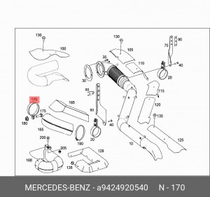 ЗАЖИМ A 942 492 05 40 MERCEDES BENZ
