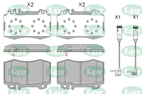 Комплект тормозных колодок 05P849A 05P849A LPR
