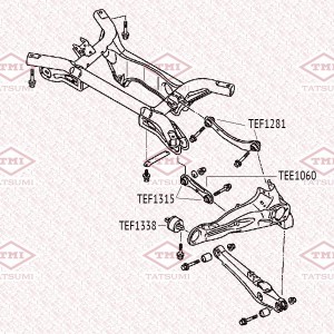 Сайлентблок заднего верхнего поперечного рычага MITSUBISHI Lancer -09 TEF1281 TEF1281 TATSUMI