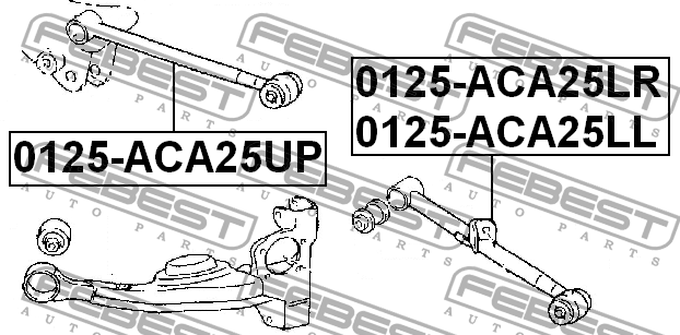 Тяга задн поперечн левая TOYOTA RAV4 00-05 0125-ACA25LL 0125-ACA25LL FEBEST