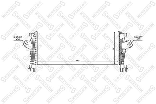 интеркулер! АКПП\ Chevrolet Cruse 1.4i, Opel Astra 1.4-1.6i 09> 1040219SX STELLOX