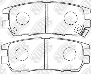 Колодки задние (MITSUBISHI PAJERO I/PAJERO II 3.0/3.5/2.5TD/L400 9403) PN3280 PN3280 NIBK