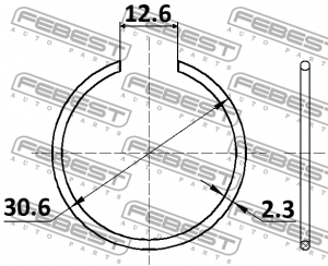 Кольцо стопорное MITSUBISHI CHALLENGER K90# 1996.05-2001.08 CC-1-30X2 CC130X2 FEBEST