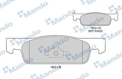 Колодки тормозные RENAULT Logan (12-),Sandero (12-) передние (4шт.) MANDO MBF015803 MANDO