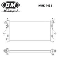 Радиатор охлаждения двигателя MT, AC +/- CITROEN/PEUGEOT/FIAT BOXER II, DUCATO Q MRK4431 BM MOTORSPORT