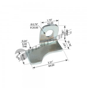 кронштейн полурессоры! (м)наружний 84x47x43x6mm(уголок правый)FRL 360.166 MANSONS