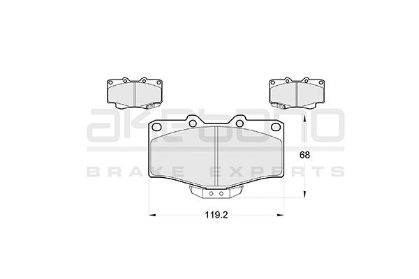 Колодки тормозные дисковые передние ПОДХОДЯТ ДЛЯ TOYOTA HILUX (ZN18_), LC PRADO  AN458WK AKEBONO
