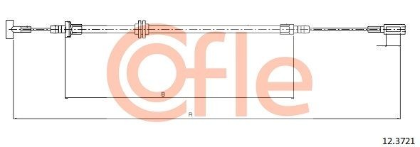 трос ручника задний! L=1210/866\ Iveco Daily 35 C10/C12/C15 99-05 92123721 COFLE