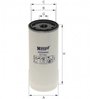 Фильтр масляный H200W04 HENGST