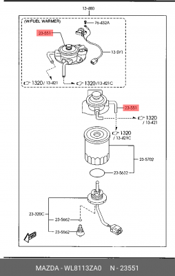 КОРПУС WL8113ZA0 MAZDA
