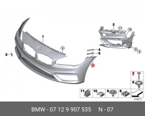 винт! M5\ BMW F30/F31/F33/F34/F36 14> 07 12 9 907 535 BMW