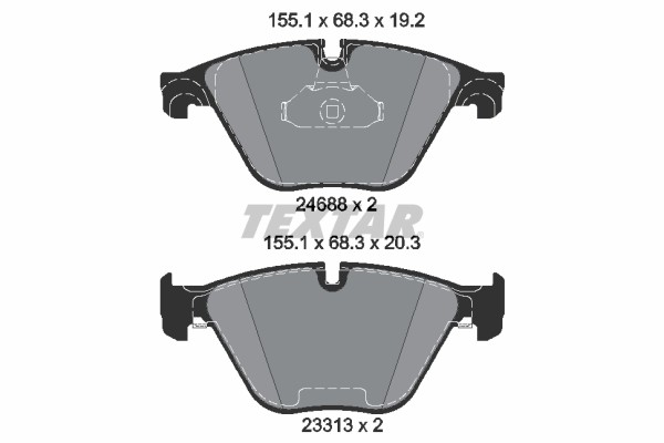 Колодки тормозные BMW 5 (F10),7 (F01) передние (4шт.) TEXTAR 2468801 TEXTAR