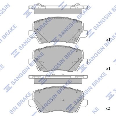 Колодки тормозные дисковые передние KIA PICANTO (SEVERE DUTY) SP1983SD SP1983SD SANGSIN