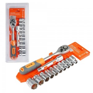 Набор головок (12 предметов) "AIRLINE" (1/2", с трещоткой, удлинитель 125 мм) AT-12-36 AIRLINE