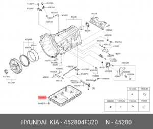 поддон АКПП!\ Hyundai Equus/Genesis 452804F320 HYUNDAI