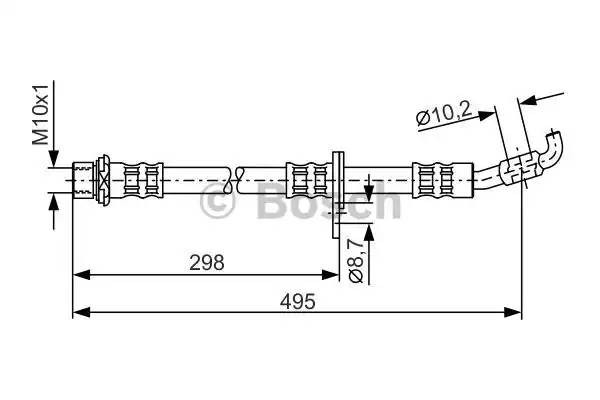 Шланг тормозной TOYOTA Camry (96-01) передний правый BOSCH 1 987 476 963 BOSCH