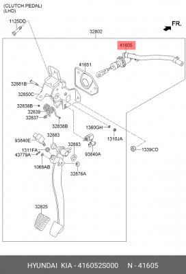 Цилиндр сцепления главный 416052S000 HYUNDAI KIA