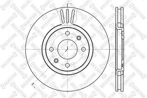 диск тормозной передний!\Peugeot 406,Citroen Xantia 2.0-3.0/1.9TD 95> 6020-3720V-SX STELLOX