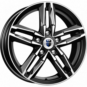 КиК Sayan 16.0 / 6.0J PCD 5x114.30 ET 45.00 ЦО 67.10 Литой / Черный с полированн 76661 K K WHEELS