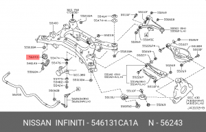 NISSAN INFINITI FX 35/50 (S51) (2008>) 54613-1CA1A NISSAN