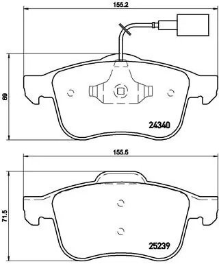 P23132 колодки дисковые передние!\ Alfa Romeo Giulietta, Dodge Dart 1.4/2.0i/JTD P23132 BREMBO