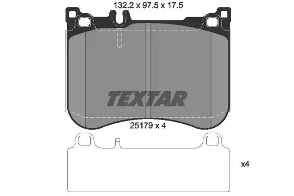 Колодки тормозные MERCEDES S (W222) (13-) передние (4шт.) TEXTAR 2517903 TEXTAR