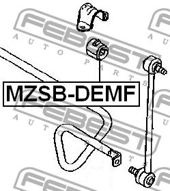 Втулка стабилизатора MAZDA DEMIO DY 2002-2007 MZSB-DEMF MZSB-DEMF FEBEST