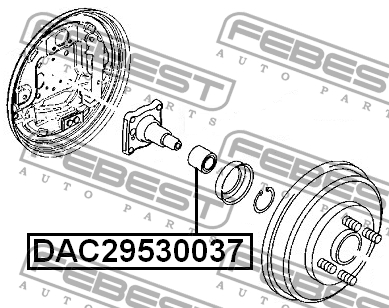 Подшипник ступицы задний FORD FOCUS I, FUSION DAC29530037 DAC29530037 FEBEST