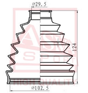 Пыльник ШРУС [12] ASBT504 ASBT504 ASVA
