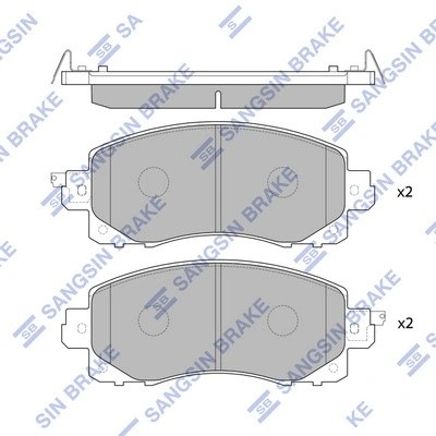 Колодки передние SUBARU XV II 2017- SP4221 SP4221 SANGSIN
