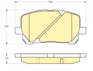 Колодки тормозные TOYOTA Avensis (01-09) передние (4шт.) SANGSIN SP1373 SANGSIN