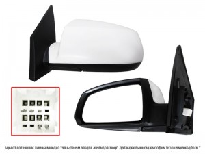 Зеркало боковое KIA Rio (06-) левое SAT STKA469402 SAT