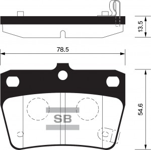 Колодки тормозные TOYOTA Rav 4 (00-05) задние (4шт.) SANGSIN SP1457 SANGSIN