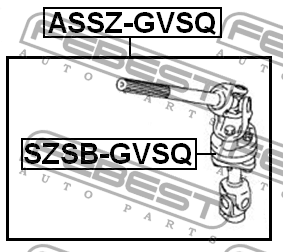 Вал карданный рулевой нижний SUZUKI GRAND VITARA/ESCUDO 1998-2006 ASSZ-GVSQ ASSZ-GVSQ FEBEST