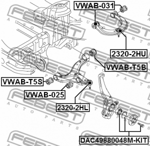 Сайлентблок переднего нижнего рычага VWAB-025 FEBEST