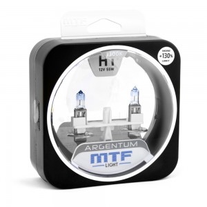 Лампа 12V H1 55W P14.5s +130% бокс (2шт.) Argentum MTF H3A1201 MTF