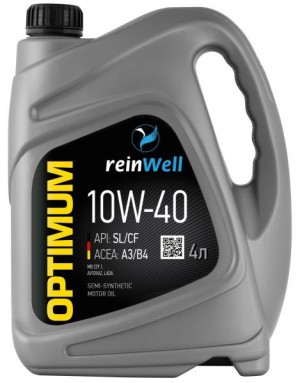 Масло моторное REINWELL A3/B4 10W40 п/синт.4л 4958 REINWELL