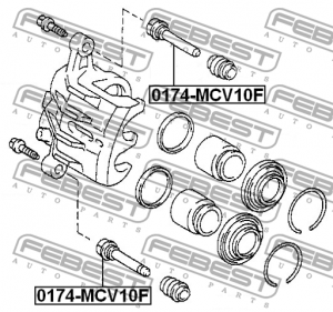 Направляющая передн суппорта TOYOTA CAMRY 2001-2006 0174-MCV10F 0174-MCV10F FEBEST